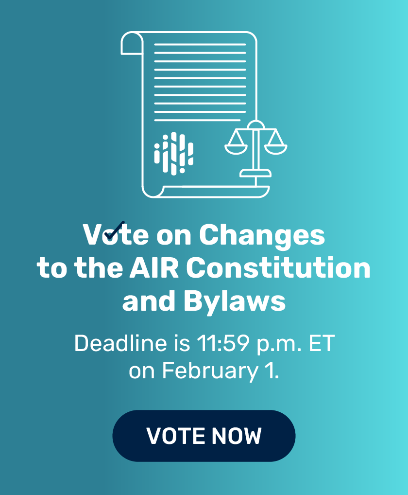 Vote on Changes to the AIR Constitution and Bylaws