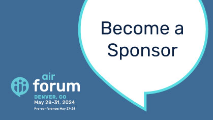 Become a Sponsor 2024 AIR Forum
