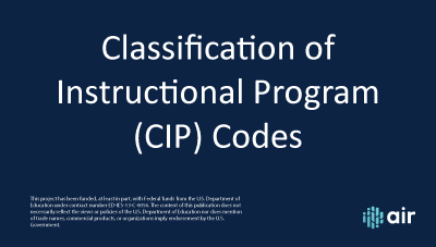 Classification of Instructional Programs Codes