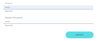 Figure 20. Location and appearance of update password fields