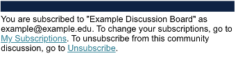 Figure 21. Example email footer containing subscription change links