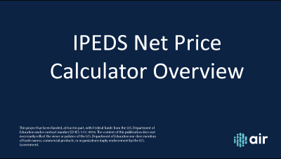 Net Price Calculator Overview
