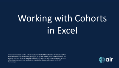 IPEDS-Working-with-Cohorts-in-Excel