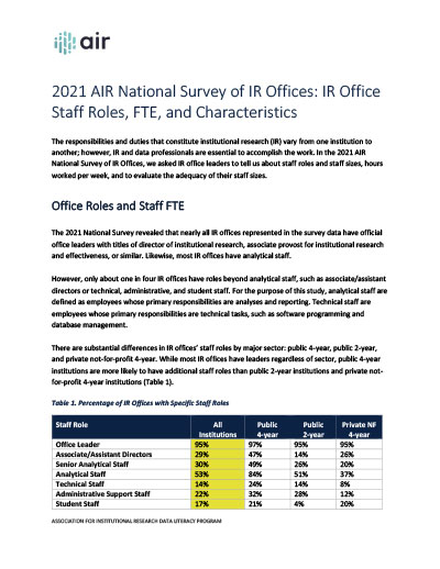 NSIRO 2021 Brief Staff Roles