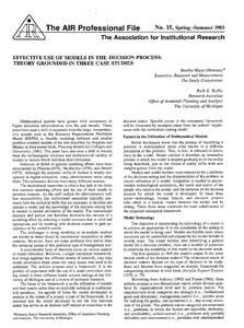APF-015-1983-Spring-Summer_Effective-Use-of-Models-in-the-Decision-Process-Theory-Grounded-in-Three-Case-Studies