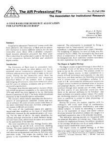 APF-019-1984-Fall_The-Cost-Basis-for-Resource-Allocation-for-Sandwich-Courses APF-019-1984-Fall_The-Cost-Basis-for-Resource-Allocation-for-Sandwich-Courses