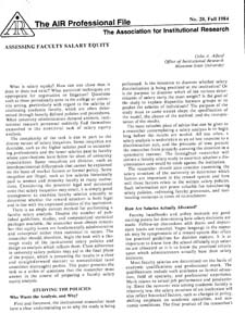 APF-020-1984-Fall_Assessing-Faculty-Salary-Equity APF-020-1984-Fall_Assessing-Faculty-Salary-Equity