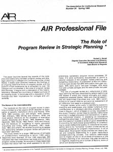 APF-026-1986-Spring_The-Role-of-Program-Review-in-Strategic-Planning