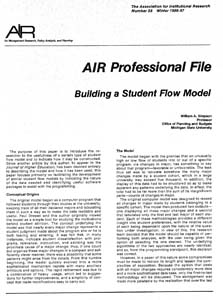 APF-028-1987-Winter_Building-a-Student-Flow-Model