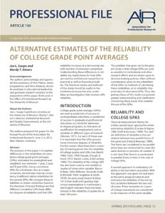 APF-130-2013-Spring_Alternative-Estimates-of-the-Reliability-of-College-Grade-Point-Averages