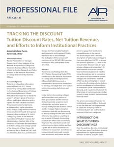 APF-133-2013-Fall_Tracking-the-Discount-Tuition-Discount-Rates-Net-Tuition-Revenue-and-Efforts-to-Inform-Institutional-Practices