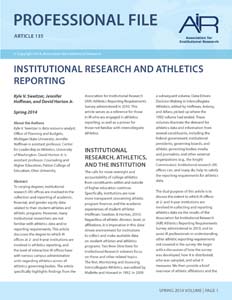 APF-135-2014-Spring_Institutional-Research-and-Athletics-Reporting