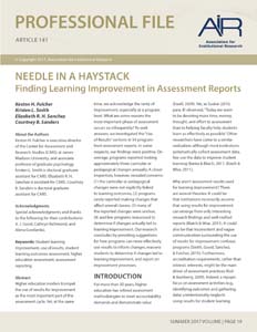 APF-141-2017-Summer_Needle-in-a-Haystack-Finding-Learning-Improvement-in-Assessment-Reports APF-141-2017-Summer_Needle-in-a-Haystack-Finding-Learning-Improvement-in-Assessment-Reports
