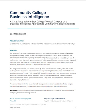 Article 149: Community College Business Intelligence Community College Business Intelligence