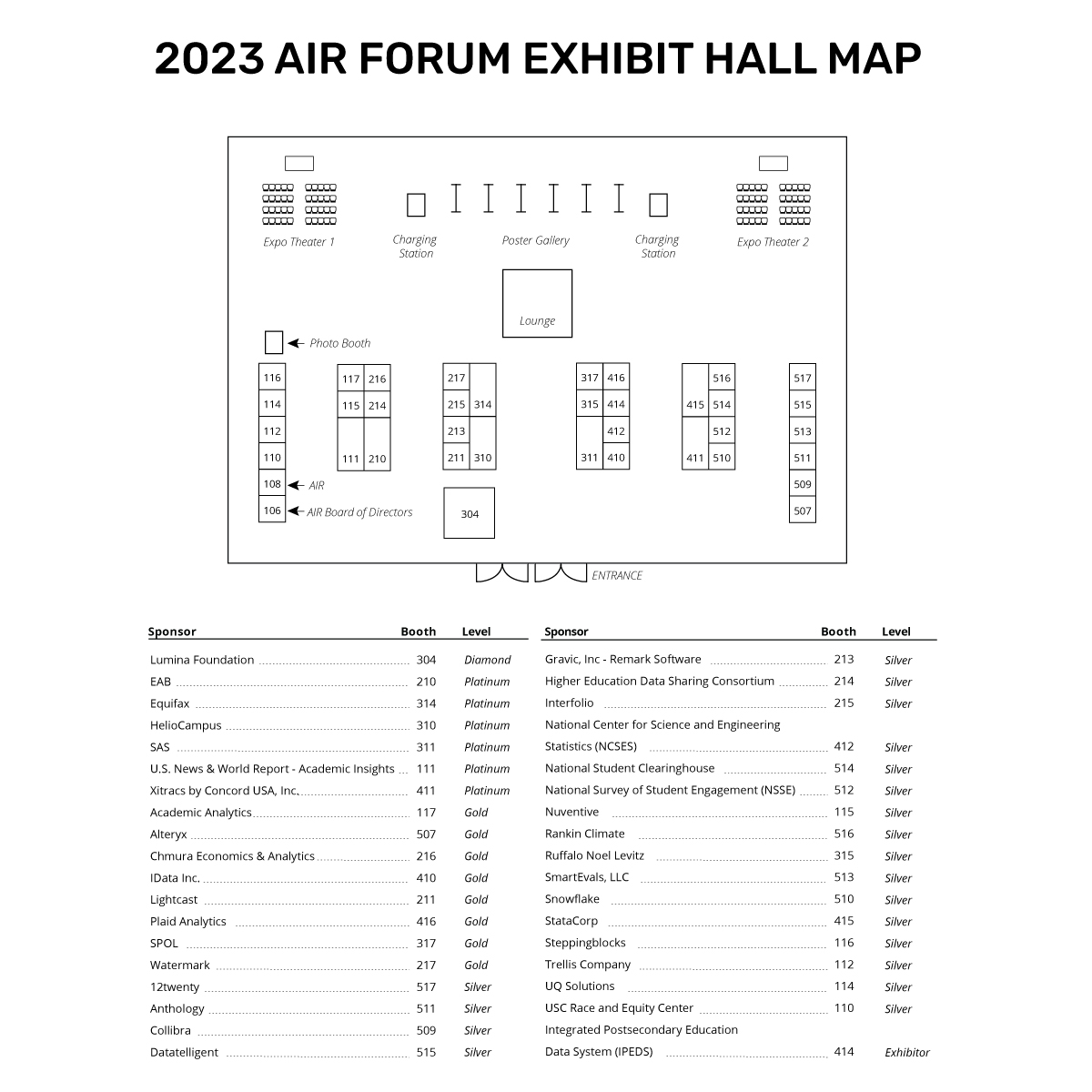 2023 Exhibit Hall Map