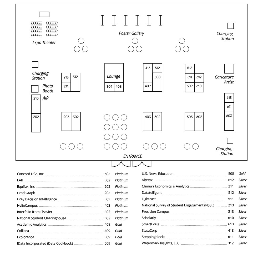 2026 AIR Forum Exhibit Hall Map