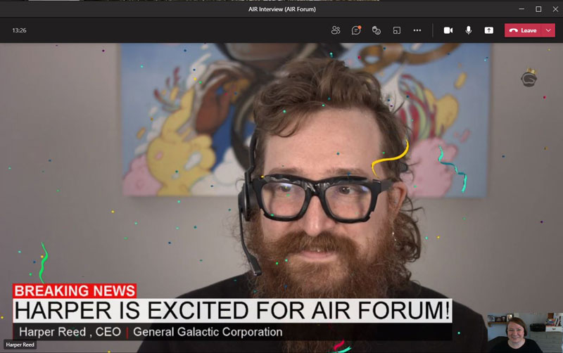 Harper Reed is excited for the 2021 AIR Forum Virtual