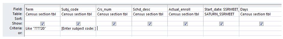 Microsoft Access Data Query 