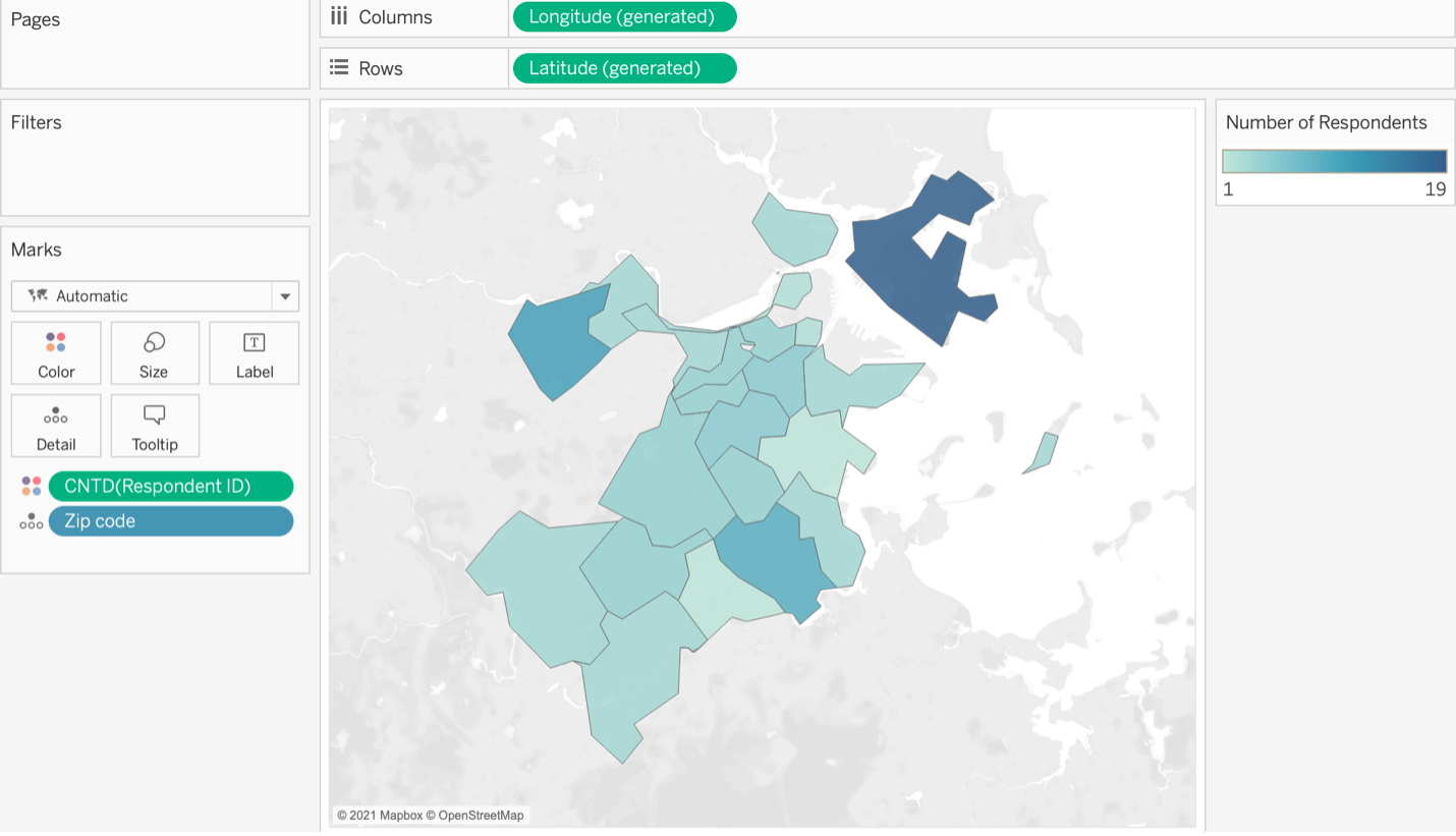 Using Zip Code to Map Survey Respondent Locations