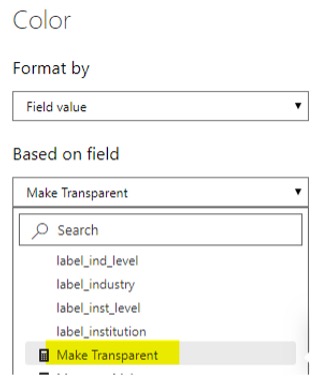 Implement the transparency example