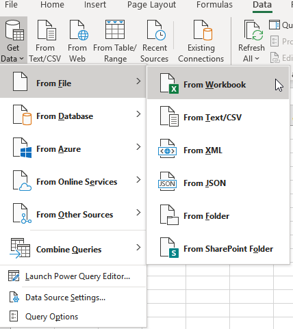 Figure 1 - Open the Power Query Editor