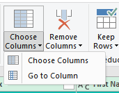 Figure 8. Choosing Columns on the Home Tab