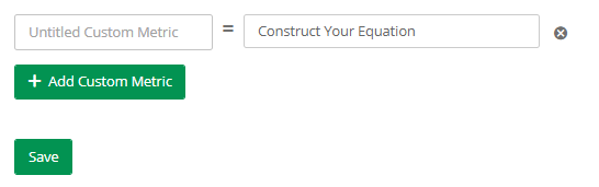 Name & construct custom metric