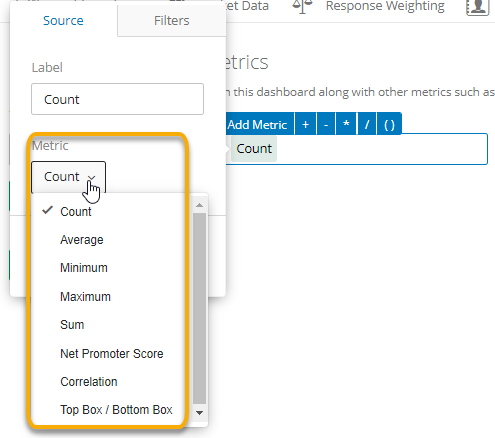 Select another metric