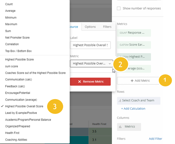 Custom metric on dashboard 