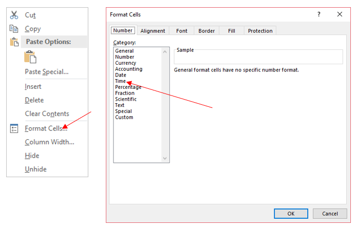  Format the “Begin” and “End” columns 