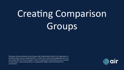 DFR-Creating-Comparison-Groups
