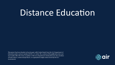 Distance Education