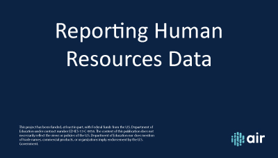 HR Reporting Human Resource Data