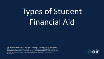 SFA Types of Student Financial Aid